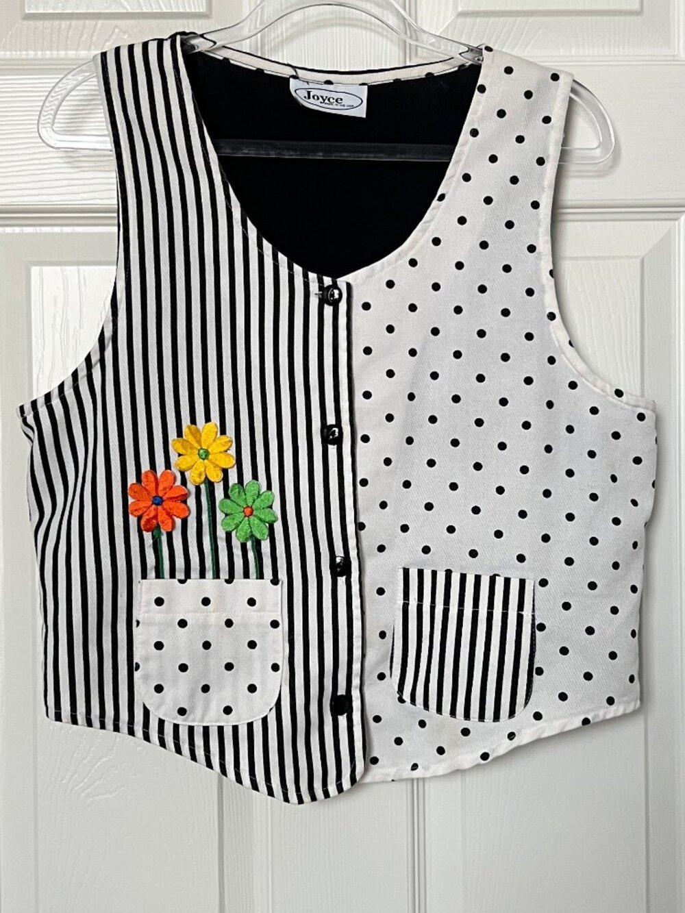 Vintage Joyce Striped and Polka Dot Vest